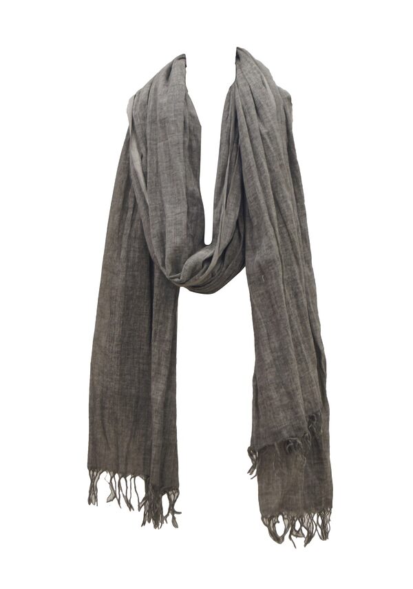 Grå stenblekt färgad scarf