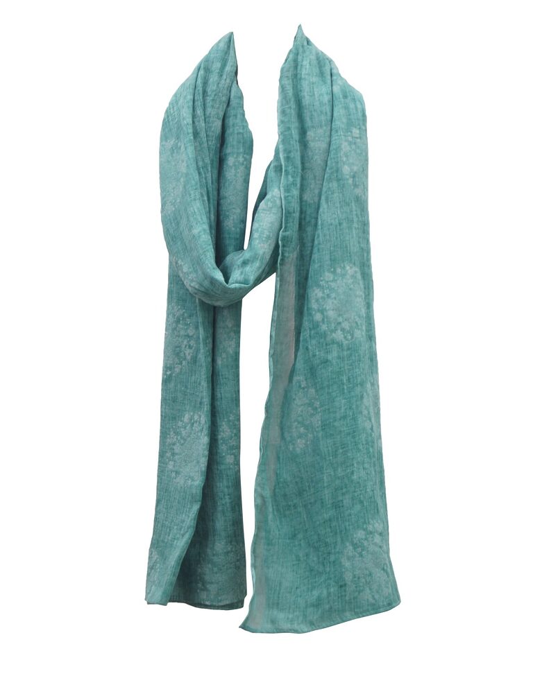 Turkos tryckt scarf för herr