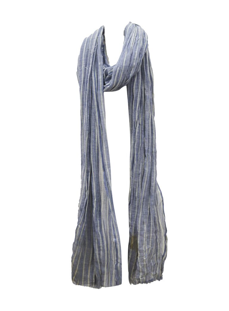 Blå vävd scarf för herr