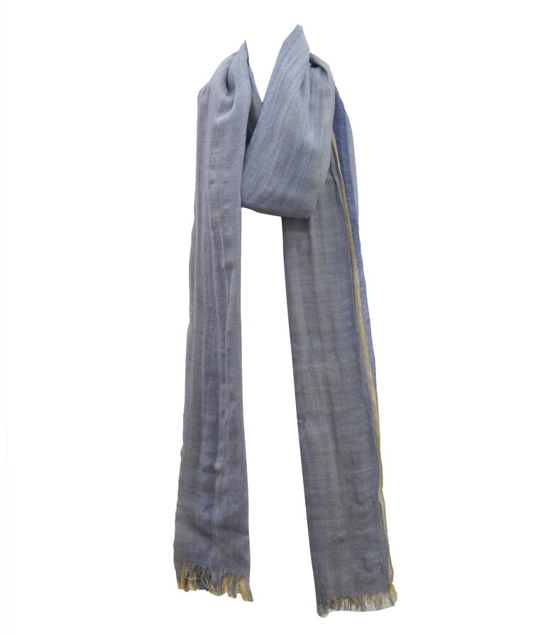 Skifferblå vävd scarf för herr