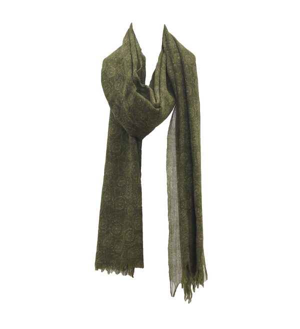 Olive wool scarf