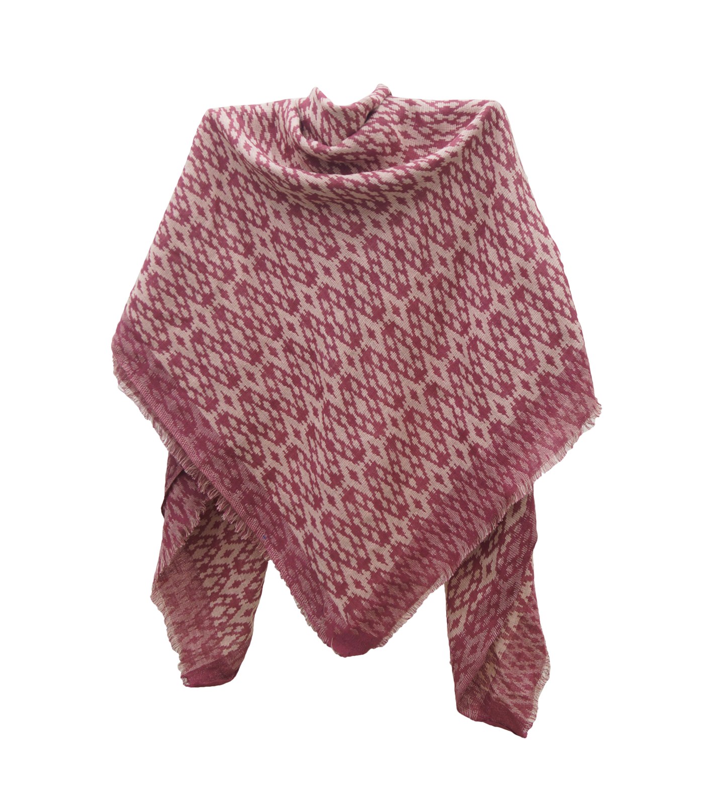 Pink jacquard wrap draped