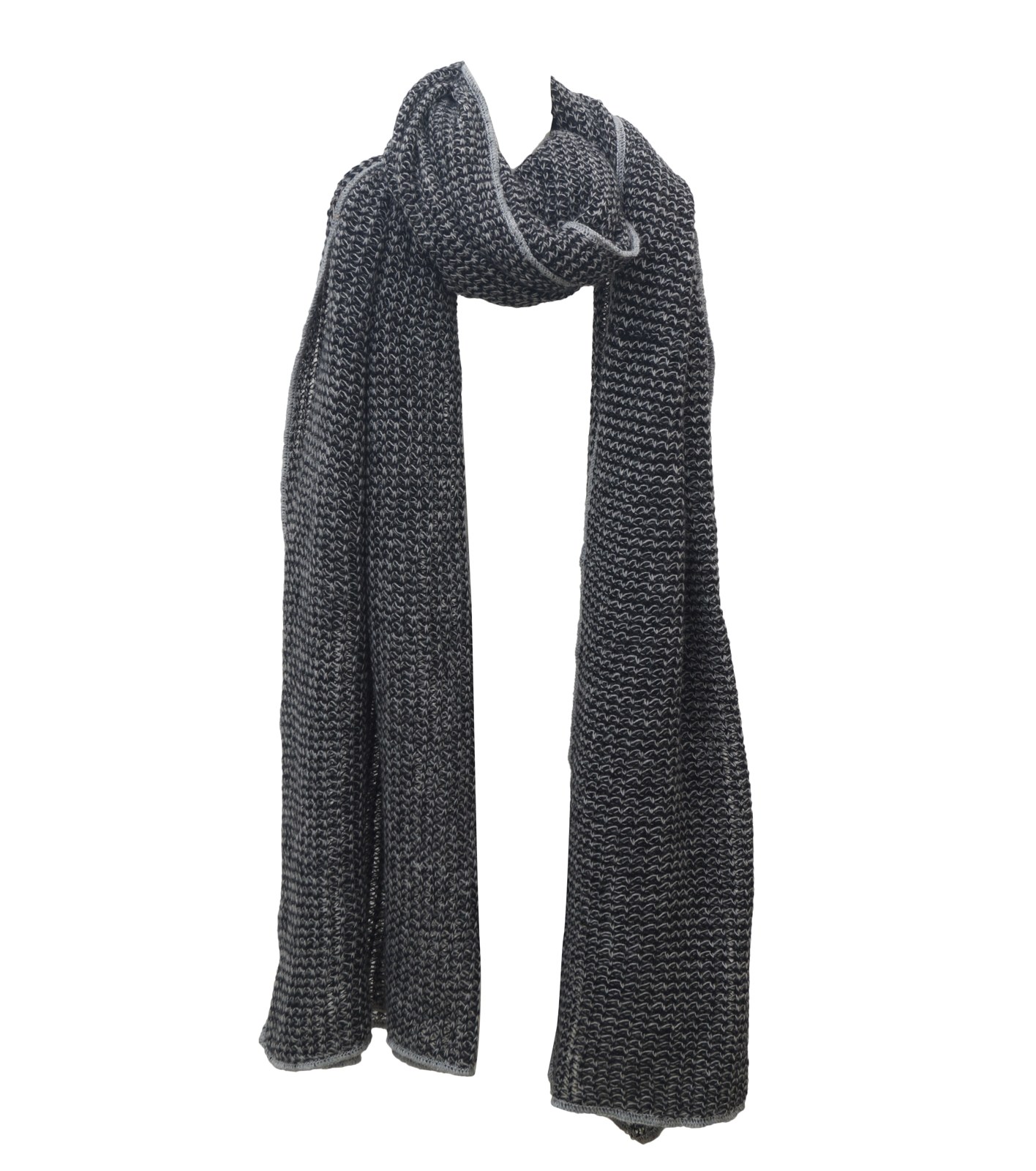 Grey acrylic scarf