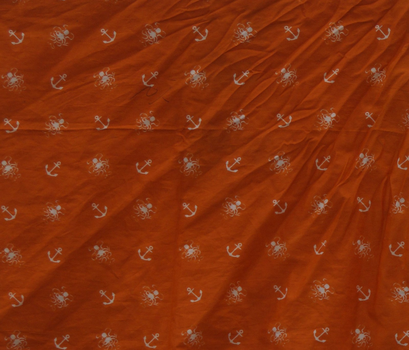 Oransje trykt bomullsbandana