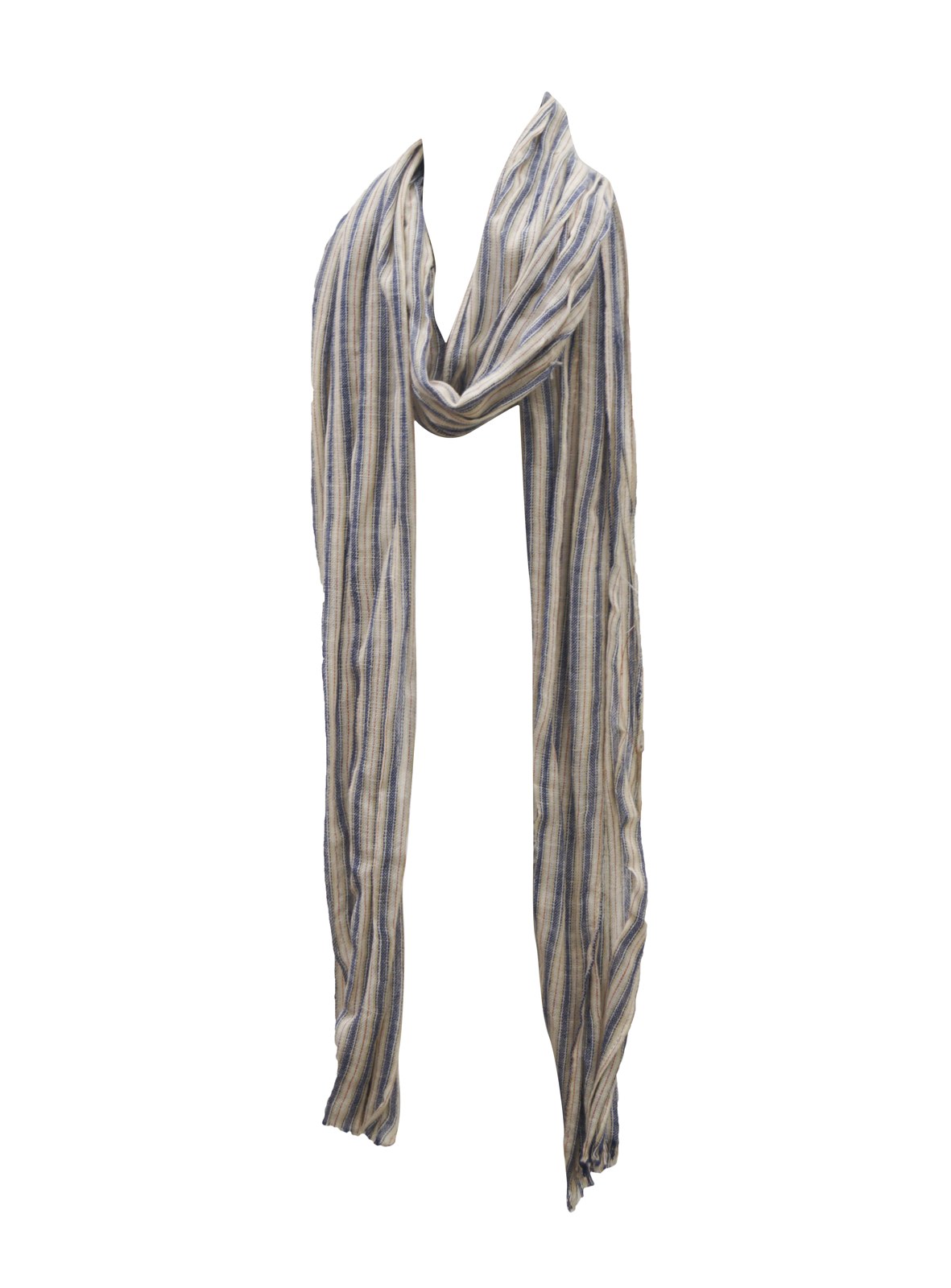 Grey striped handloom cotton scarf