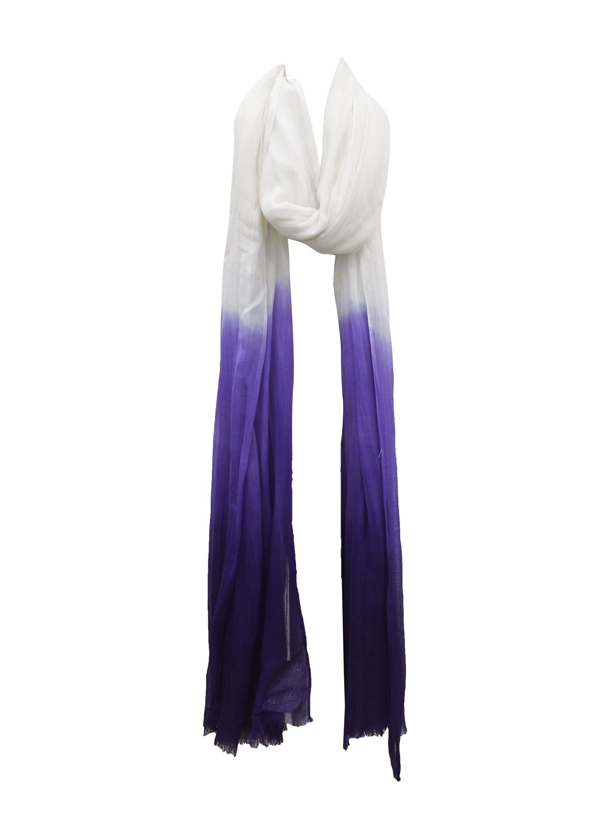 White to purple ombre stole