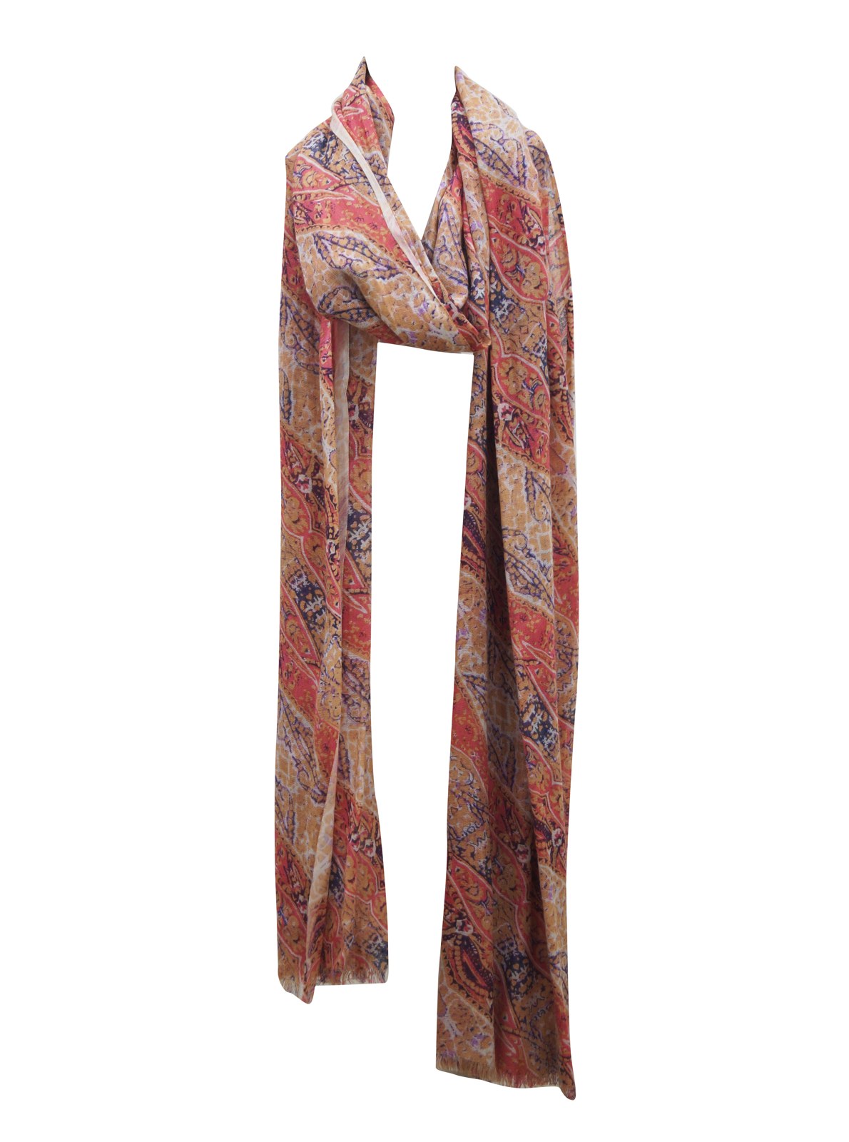 Red printed scarf