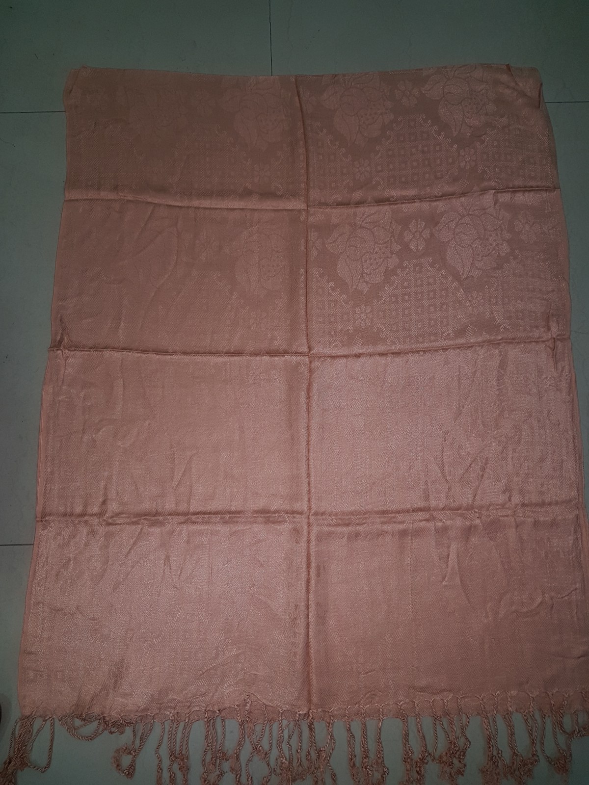 Pashminasjal med frynser for herrer