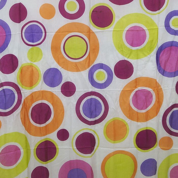 Circle print silk square bandana