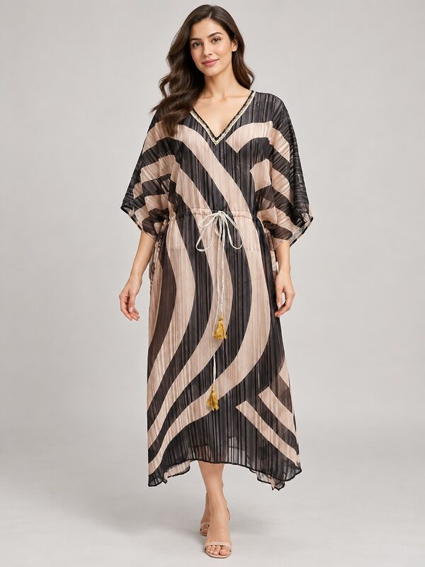 Kaftan worn by a model, KK Fashion Exports