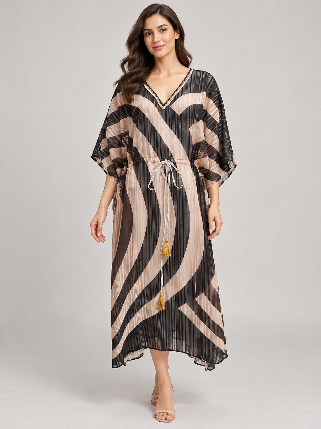 Kaftan worn by a model, KK Fashion Exports