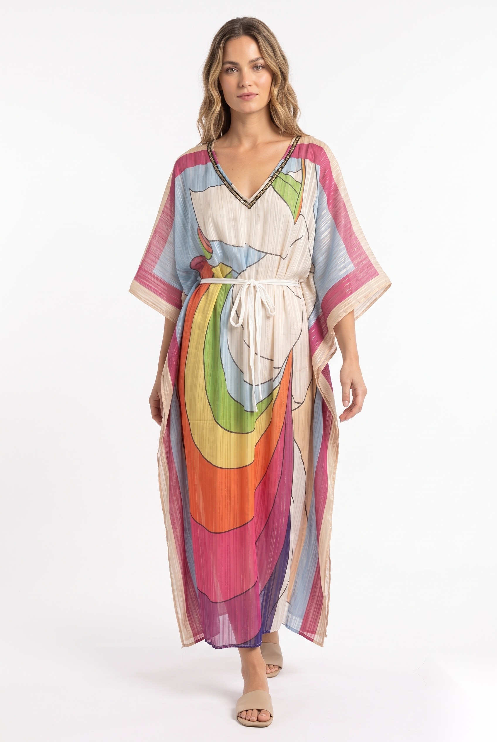 Kaftan worn by a model, KK Fashion Exports