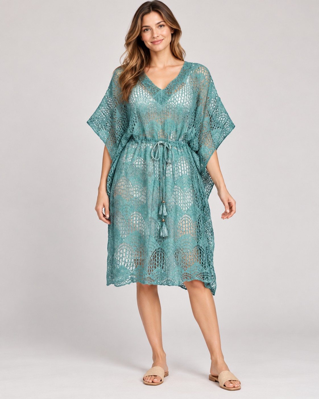 Poncho worn by a model, KK Fashion Exports