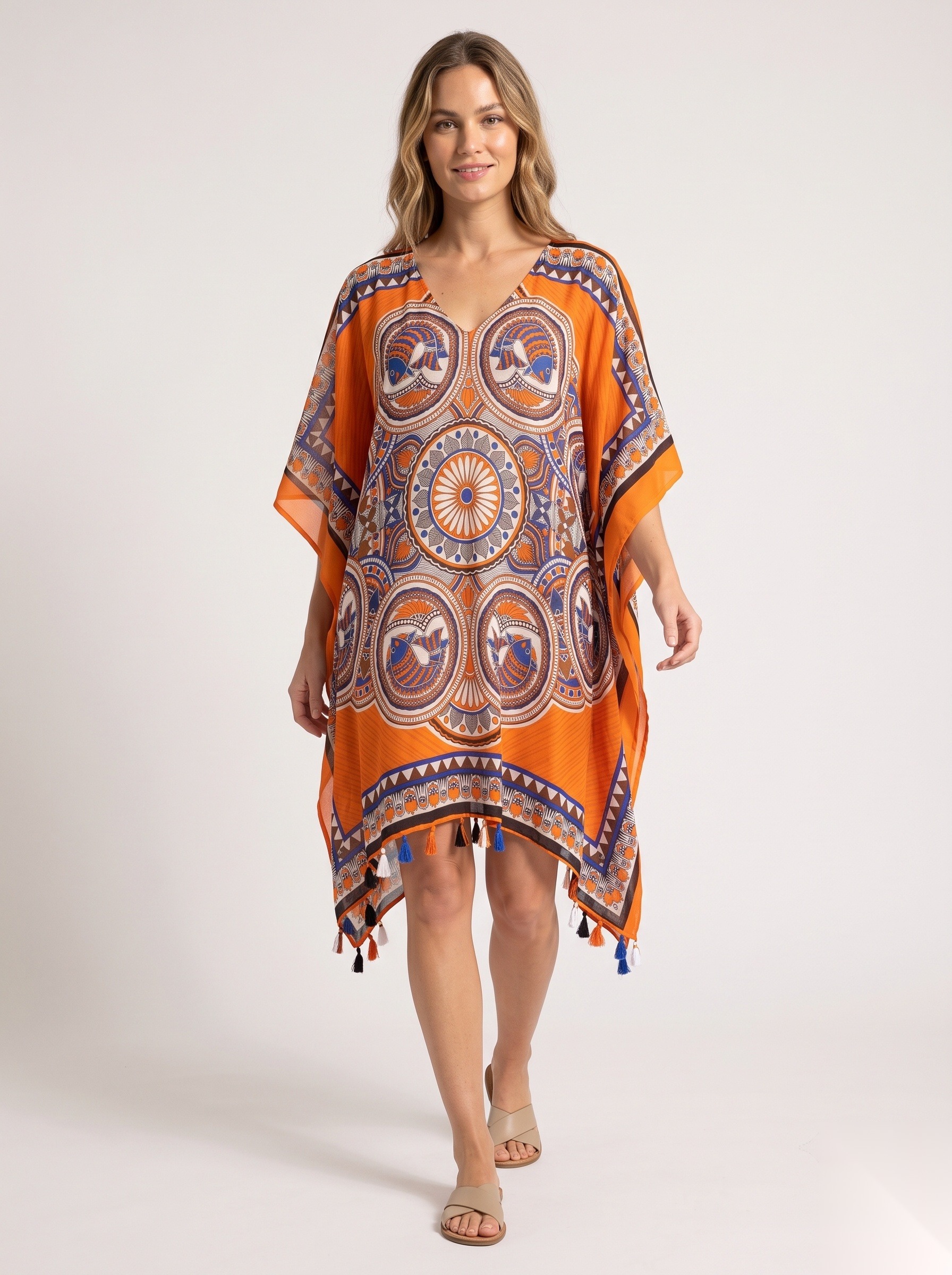 Poncho worn by a model, KK Fashion Exports
