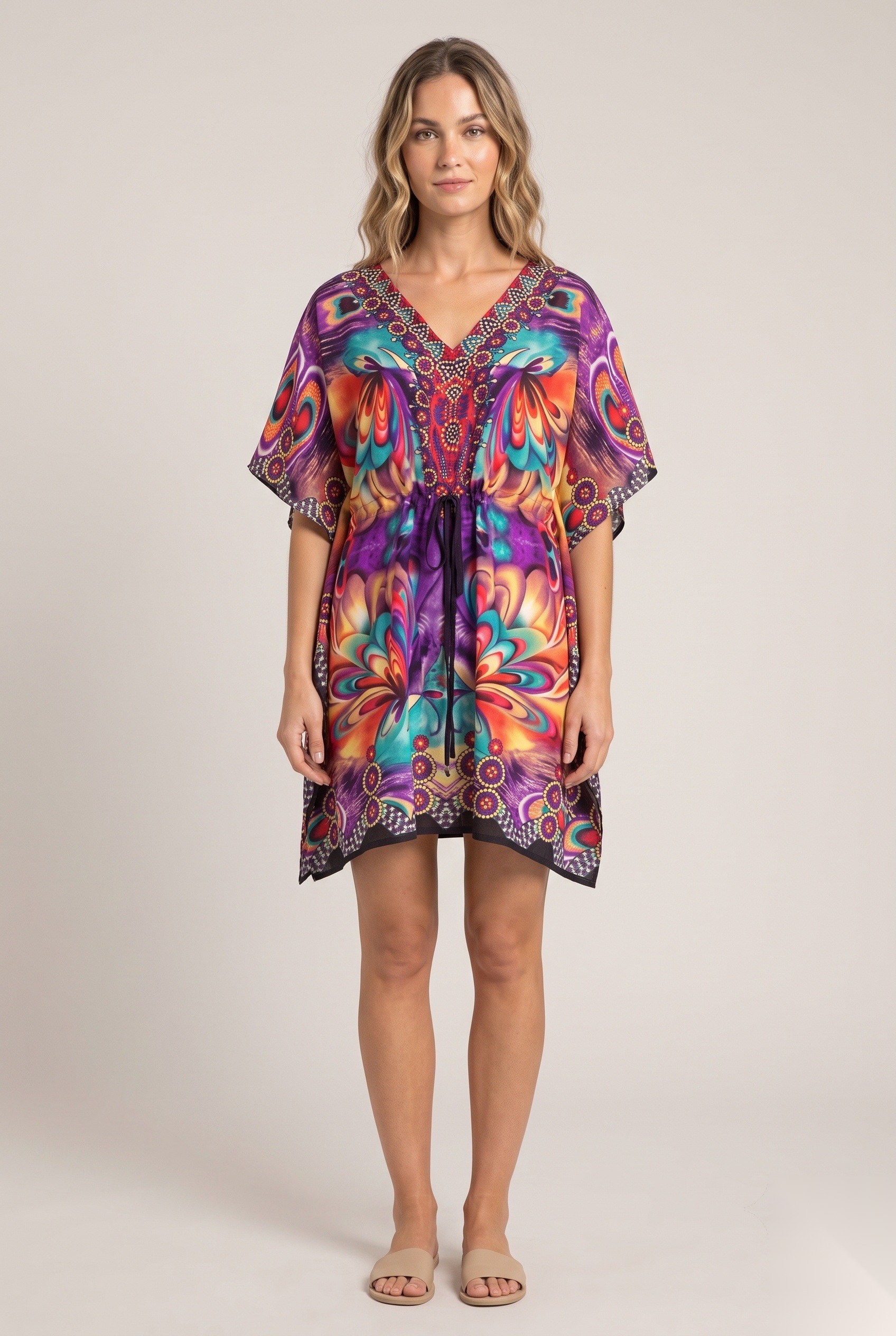 Poncho worn by a model, KK Fashion Exports