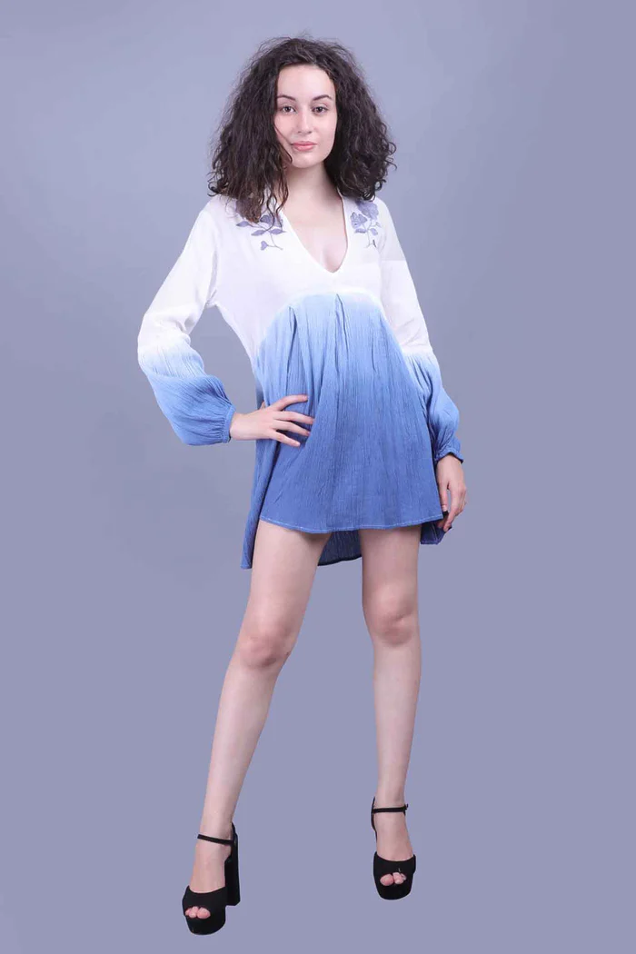 Wholesale Cotton Crepe Ombre Dresses | OEM Manufacturer