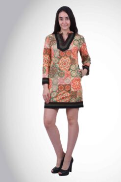 Хлопковое платье с принтом