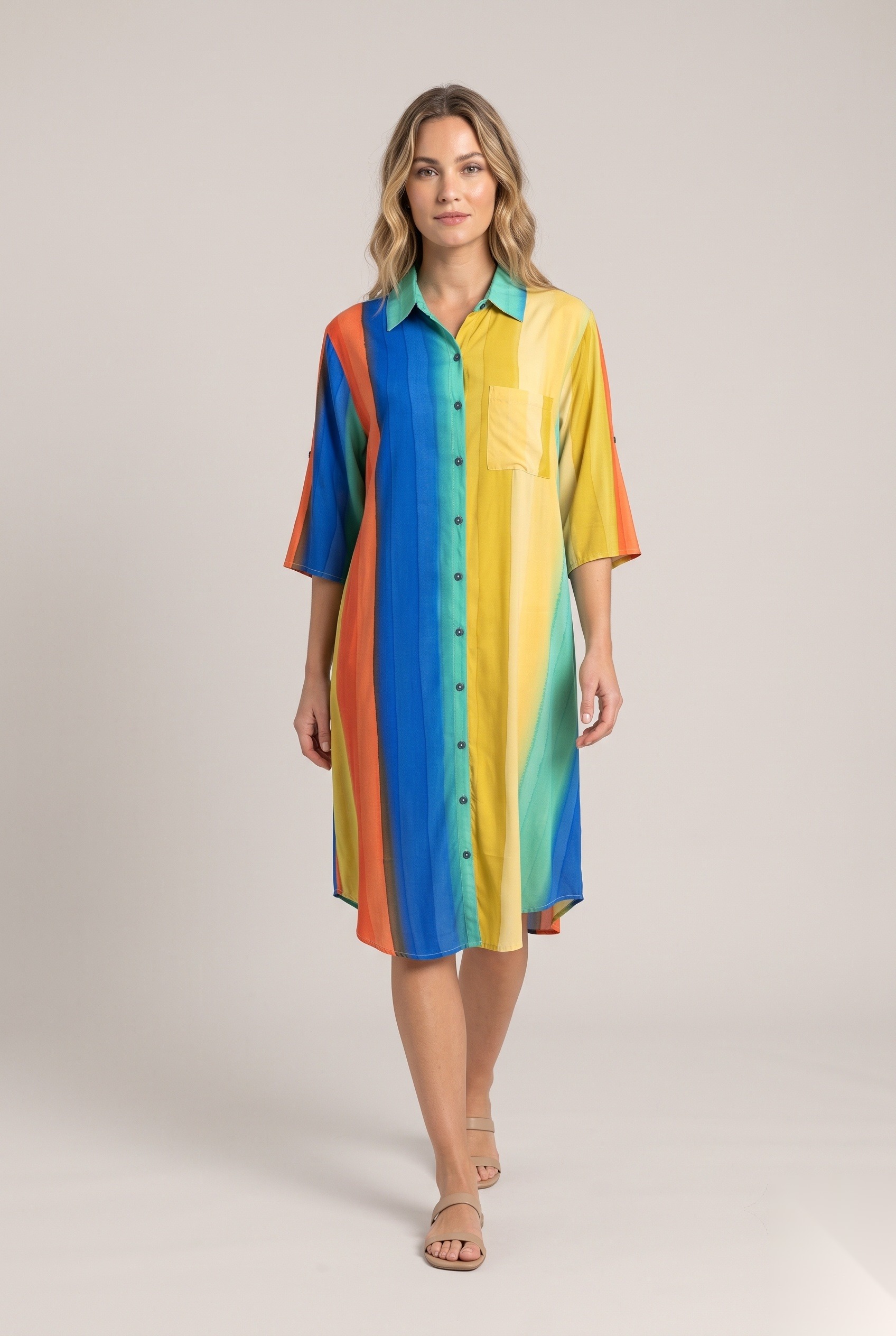 Viscose Printed Shirts worn by a model, KK Fashion Exports