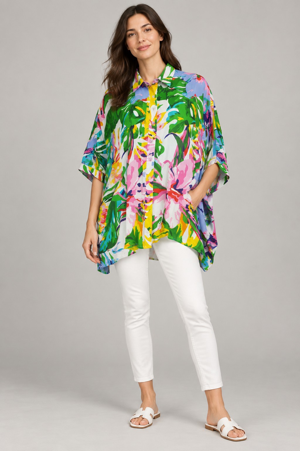 Viscose Printed Shirts worn by a model, KK Fashion Exports