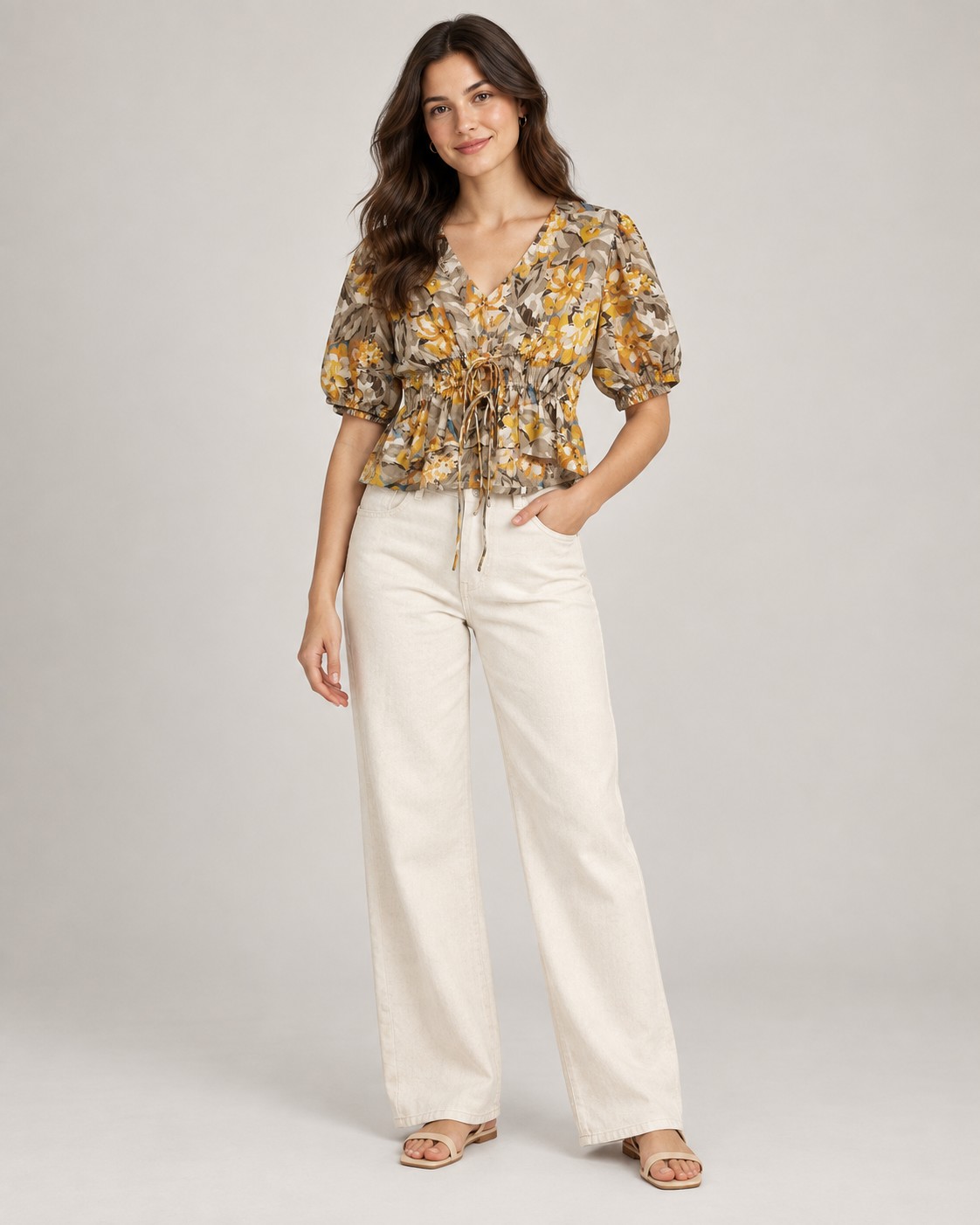 Viscose Printed Tops worn by a model, KK Fashion Exports