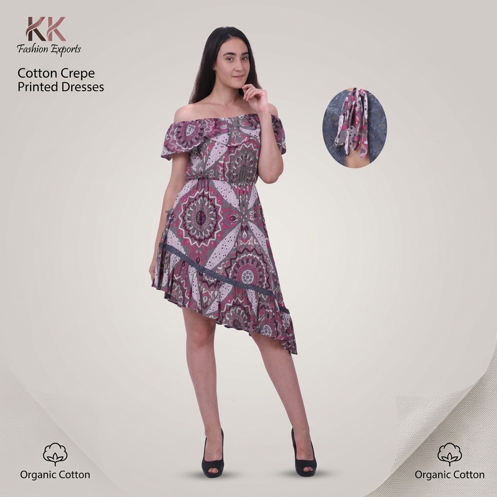 Cotton Crepe Printed Dresses