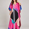 Digitaal bedrukte zijden kaftan tops