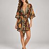 Digitaal bedrukte zijden kaftan tops
