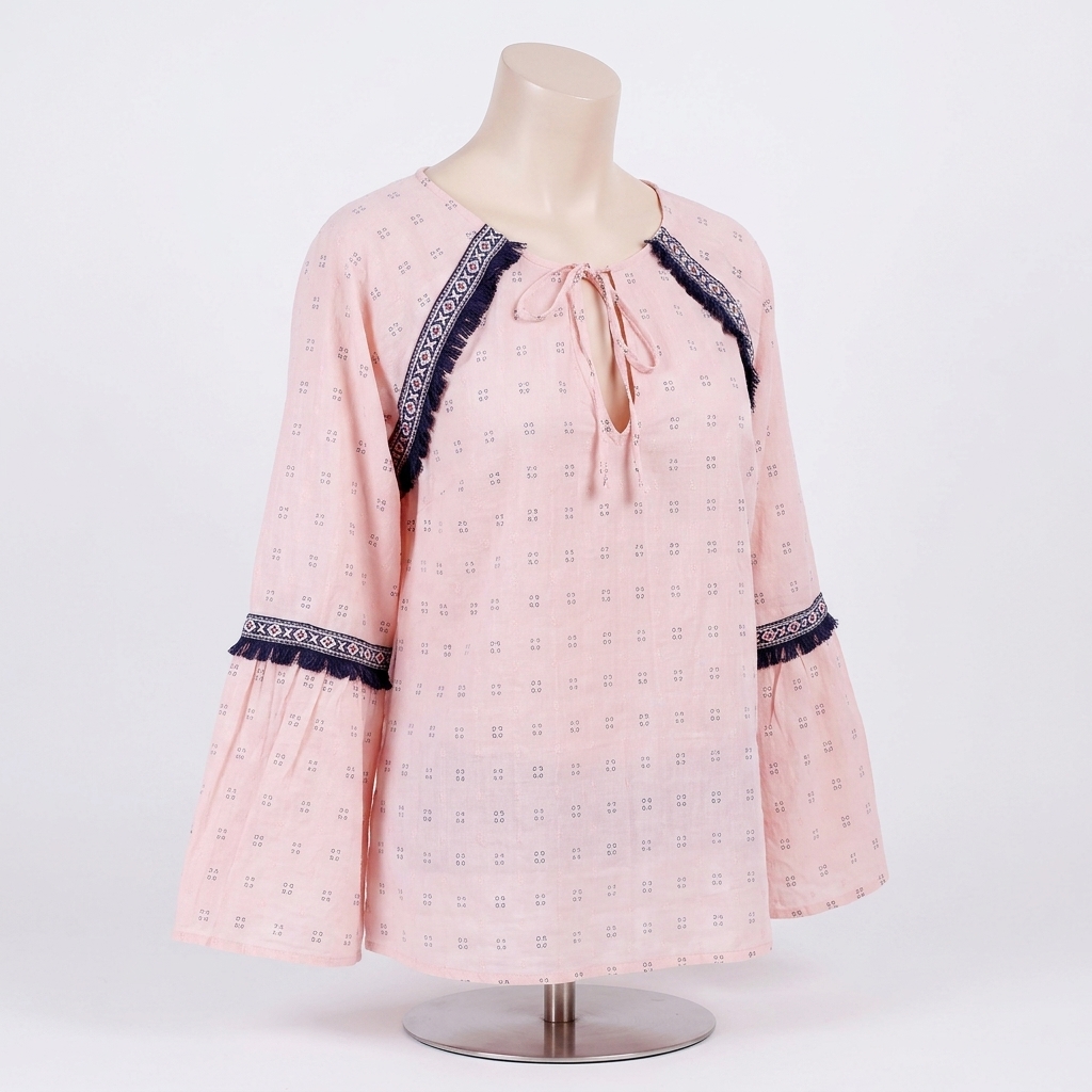 Embroidered Cotton Jacquard Tops