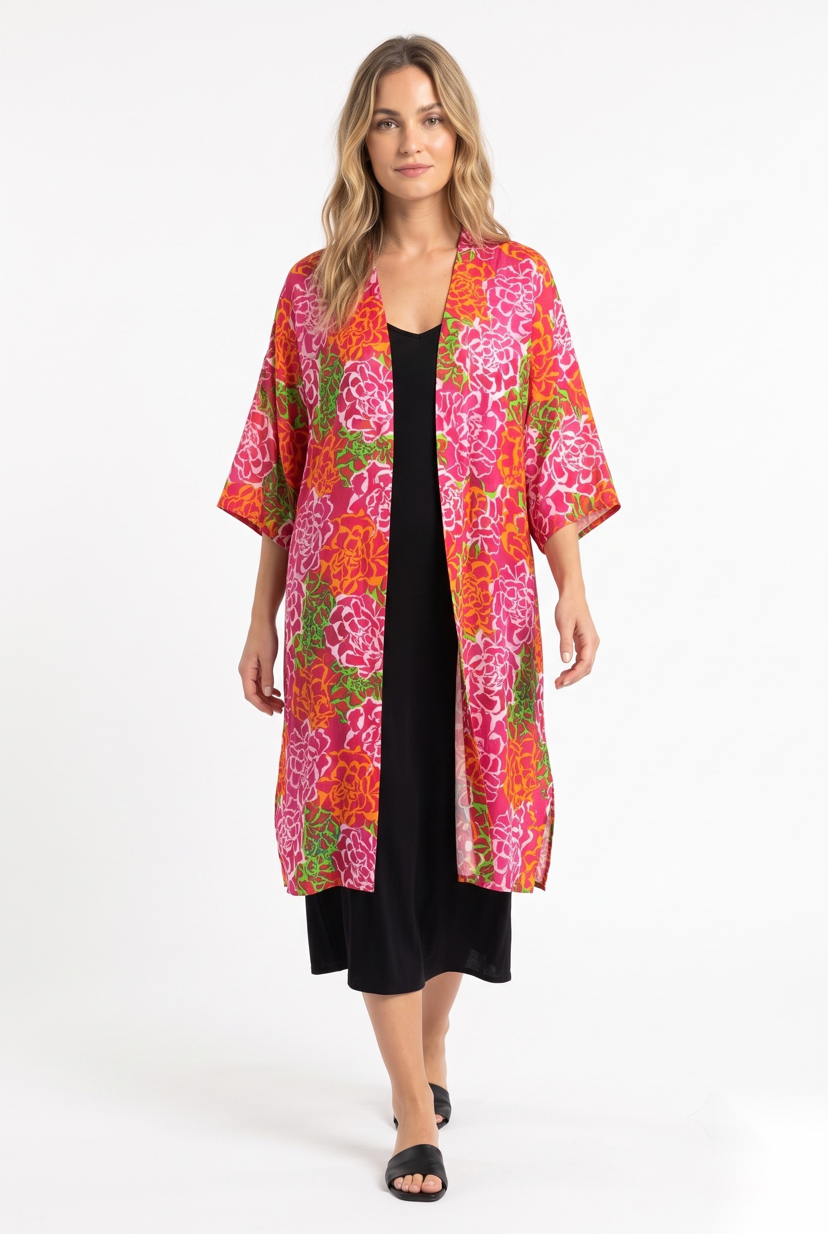 Floral viscose kimono, KK Fashion Exports