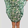 Pom Pom Trim Chiffon Kaftan Beach Dress