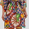 Pom Pom Trim Chiffon Kaftan Beach Dress