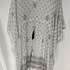 Pom Pom Trim Chiffon Kaftan Beach Dress