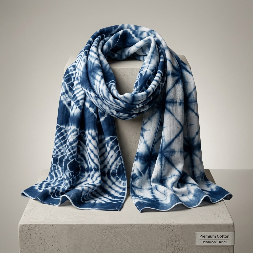 Tie-Dye Shibori Cotton Scarves
