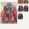 Collared Pocket Quilted Patchwork Jacket