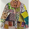 Collared Pocket Quilted Patchwork Jacket