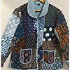 Collared Pocket Quilted Patchwork Jacket
