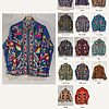 Fan Blossom Tree Cotton Suzani Jacket