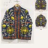 Indigo Lime Bloom Cotton Suzani Jacket