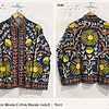 Indigo Lime Bloom Cotton Suzani Jacket
