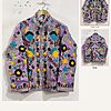 Lilac Bird Cotton Suzani Jacket
