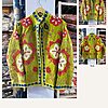 Lime Star Medallion Velvet Suzani Jacket