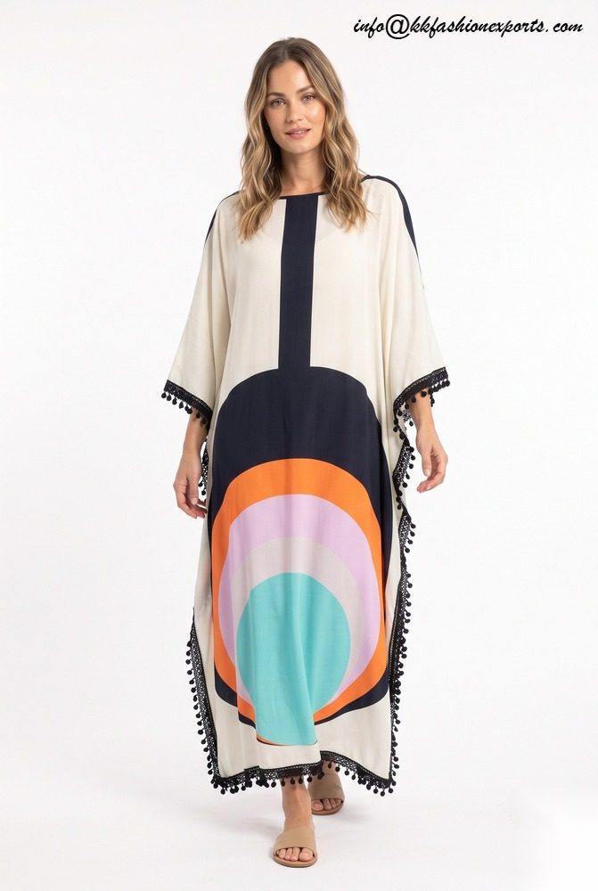 Printed Polyester Long Kaftan PP2040LK