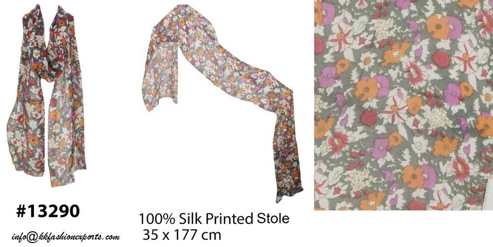 Silk Printed Stole 13290