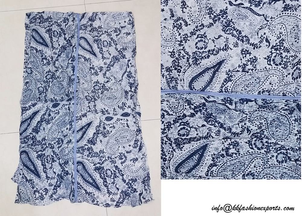Cotton Printed, Embroidery Scarf 14497