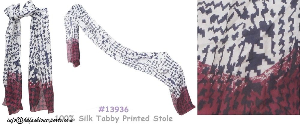 Silk Printed Stole 13936