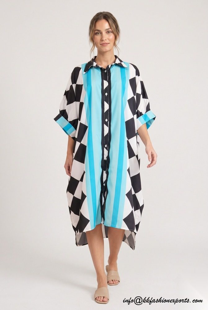 Printed Polyester Satin Shirt SP2348LS