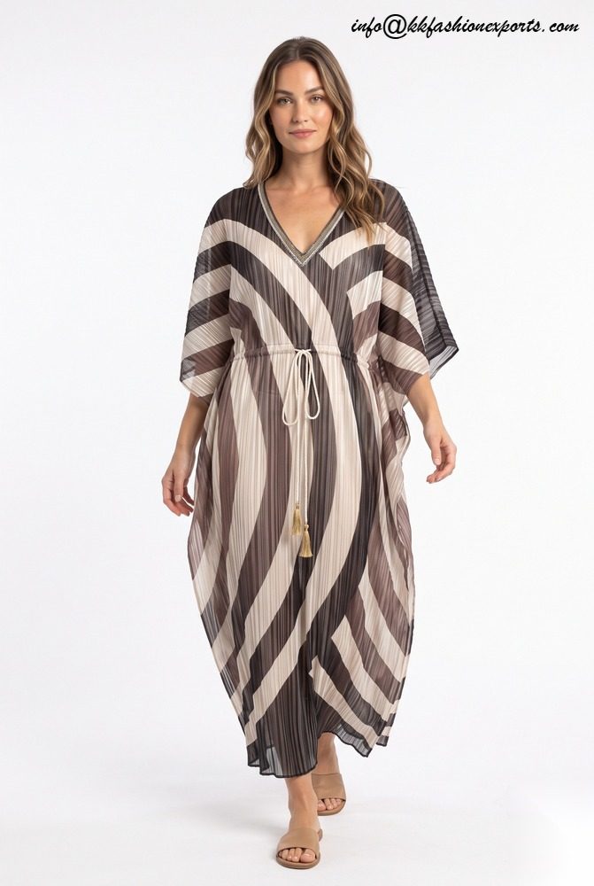 Lurex Polyester Long Kaftan PL2065LK