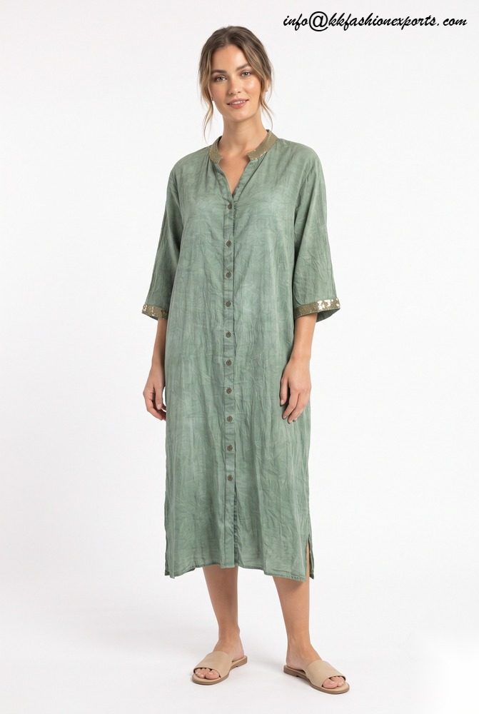 Cotton Solid Dress CS4097D