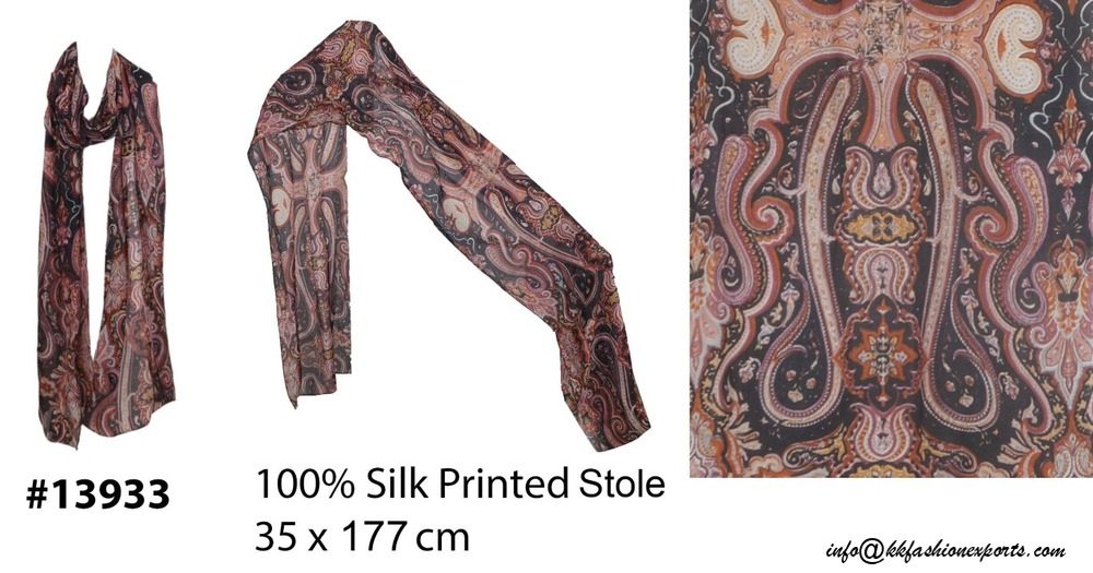 Silk Printed Stole 13933