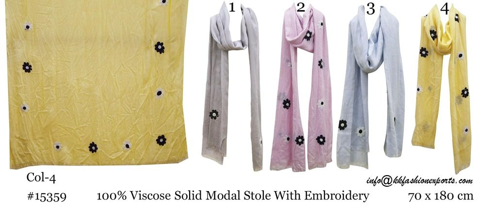 Viscose Modal Embroidery Stole 15359